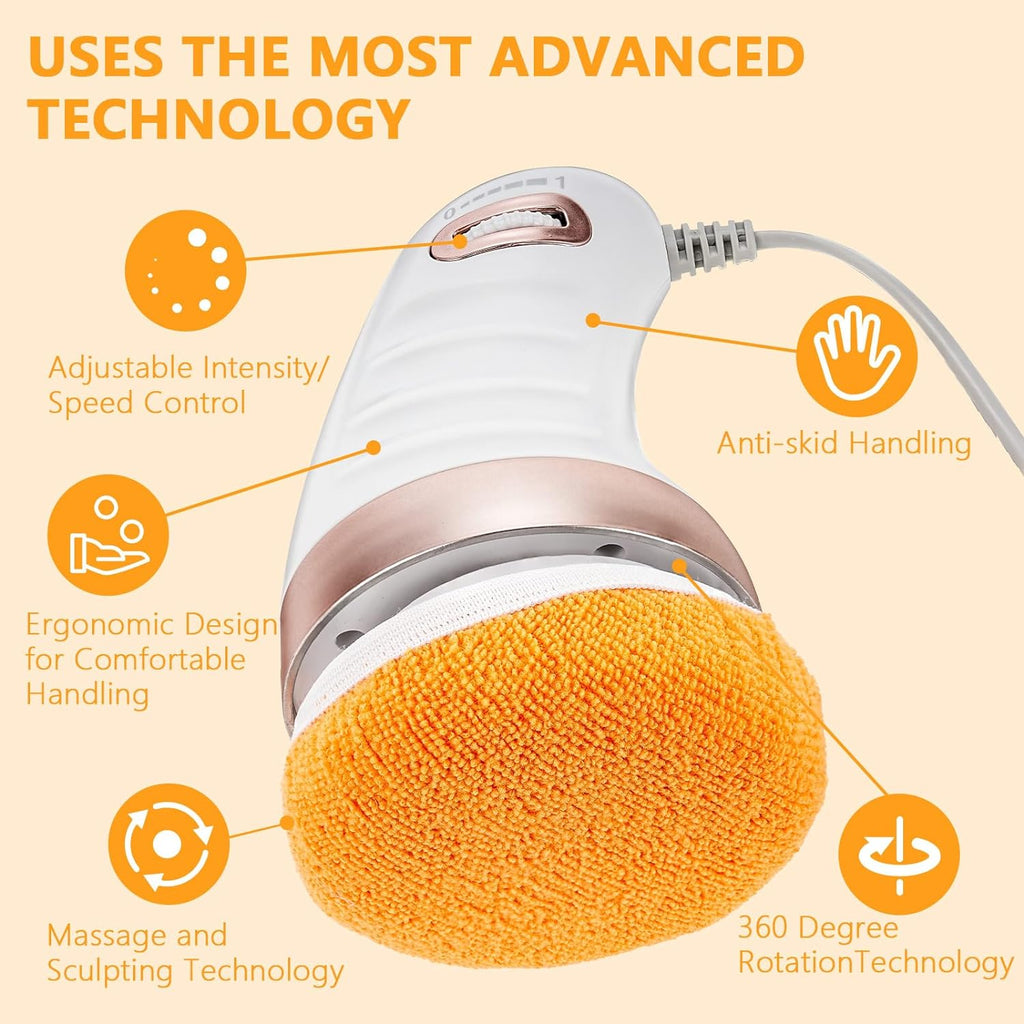 Body Sculpting Massager with 3 Pads, Adjustable Speed, Handheld Electric Massager for Full Body (1 Pc)
