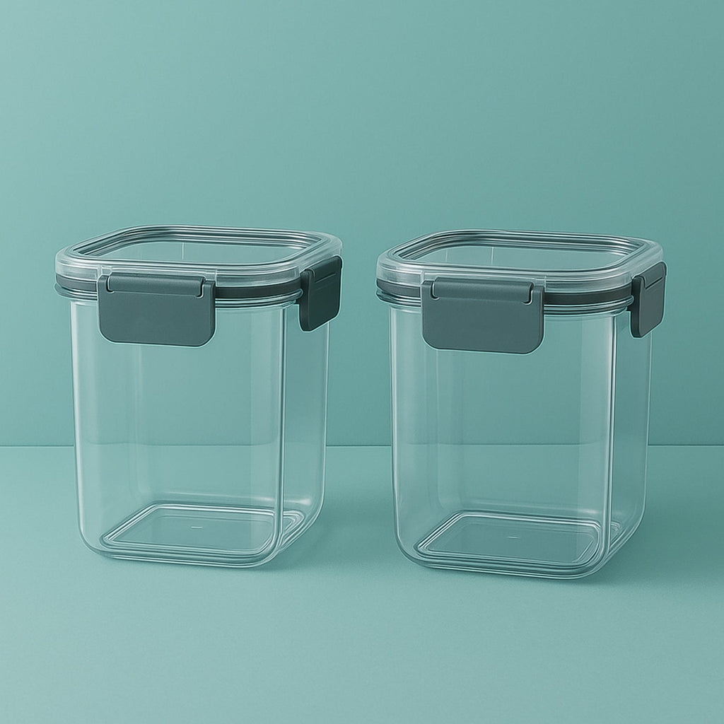 Apex Press N’ Lock Airtight Food Storage Container Set (2Pc/900ml) Approx