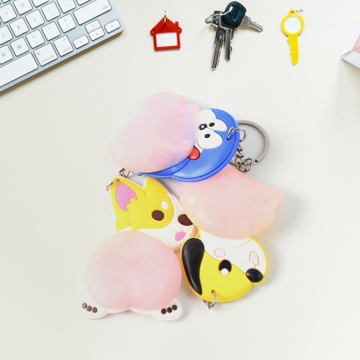 Snuggle Tails Cartoon Keychain