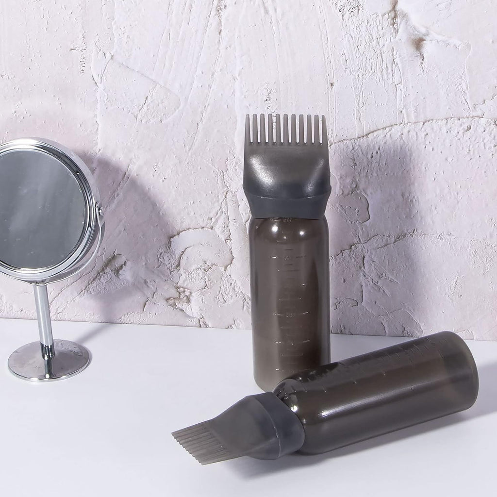 Comb Applicator Bottle, Hair Oil Applicator Bottle for Hair Dye Bottle Applicator Brush with Graduated Scale, Professional Brush Applicator Comb Hairdressing Coloring Styling Tool (1 Pc), Hair accessories