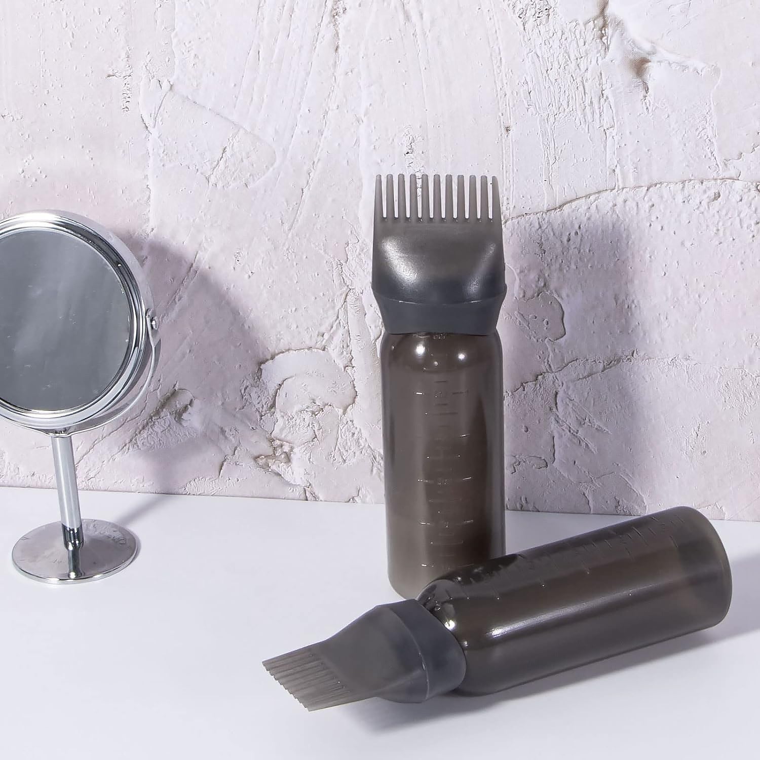 Comb Applicator Bottle, Hair Oil Applicator Bottle for Hair Dye Bottle Applicator Brush with Graduated Scale, Professional Brush Applicator Comb Hairdressing Coloring Styling Tool (1 Pc), Hair accessories