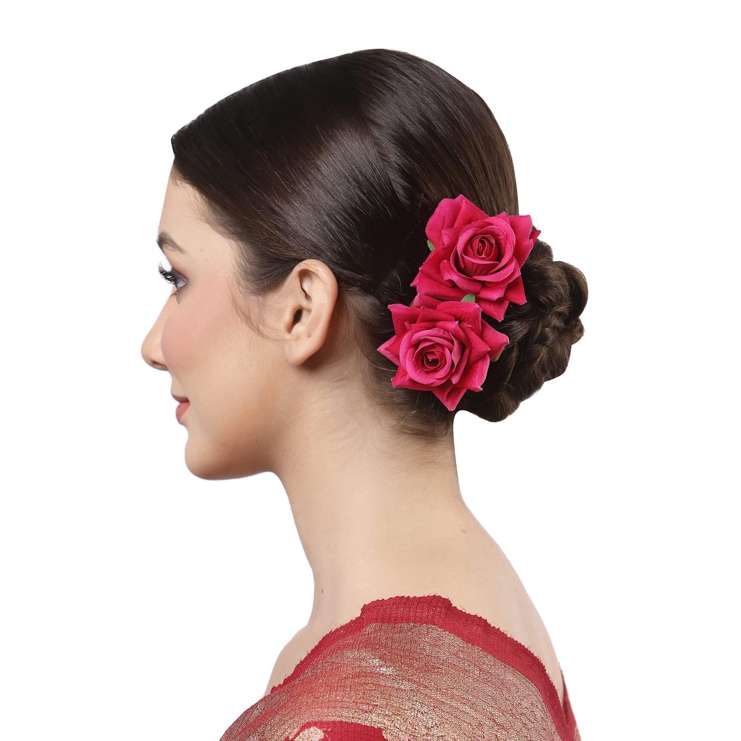 Colourful Flowing Flower Hair Pin (4 Pcs Set / Mix Color)