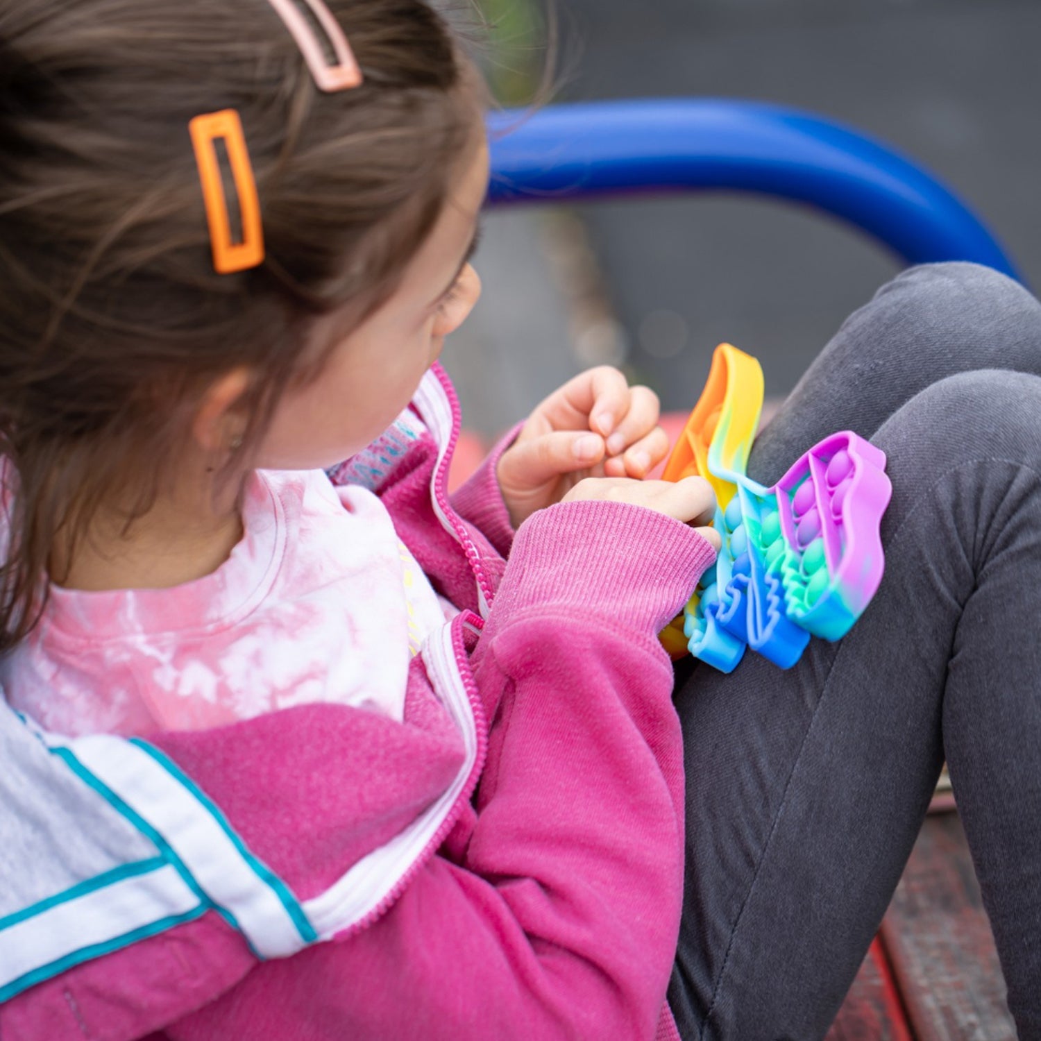 Dinosaur Shaped Rainbow Pop It Fidget Toy (1 Pc)