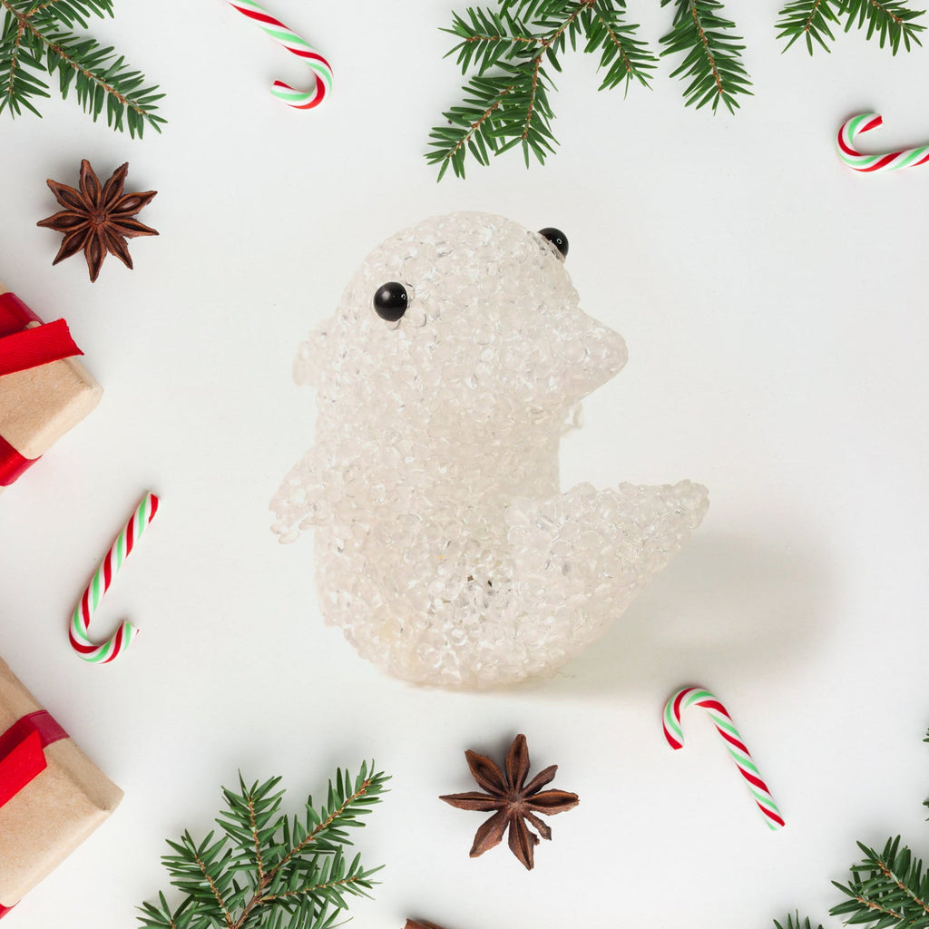 Dolphin Shape Crystal LED Night Light Lamp – Cute Glowing Animal Decorative Light (1 Pc)