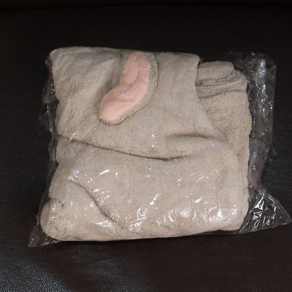 Cute Animal Ear Hooded Hair Drying Towel Wrap (1 Pc)