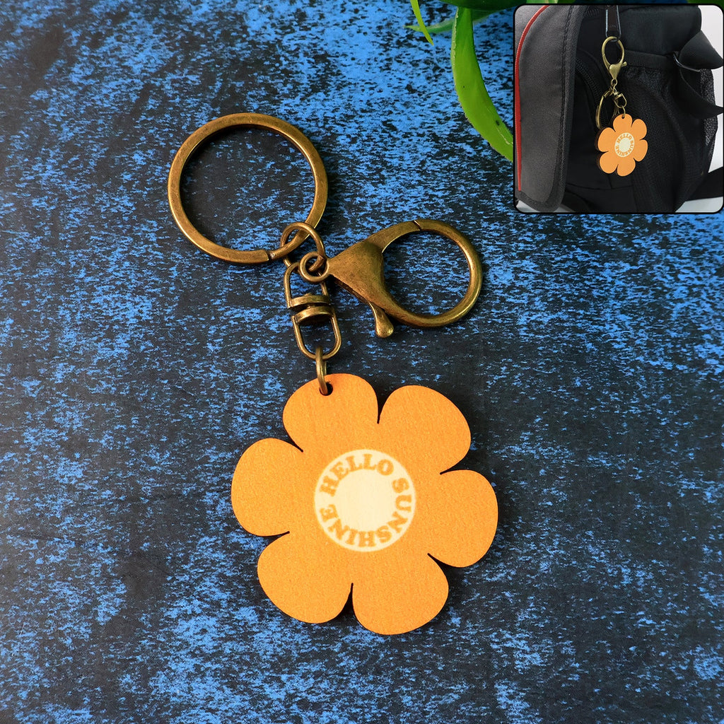 Flower Face Keychain with Cute Expression